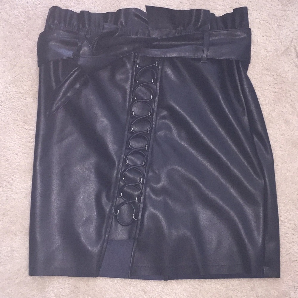 Faux Leather Skirt